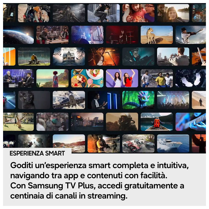 Samsung UE50U7000HUXZT Crystal UHD Smart TV 50'' 4K HDR DVB-T2 Tizen Vision AI colore Nero