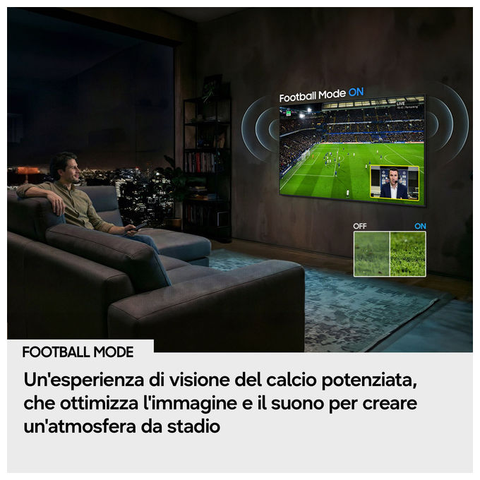 Samsung UE50U7000HUXZT Crystal UHD Smart TV 50'' 4K HDR DVB-T2 Tizen Vision AI colore Nero