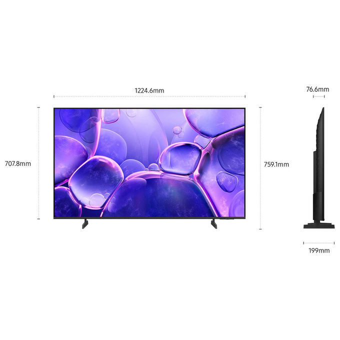 Samsung UE55U8000FUXZT Crystal UHD Smart TV 55'' 4K LED Tizen HDR10+ Wi-Fi 5 Bluetooth 5.3 3 HDMI colore Nero
