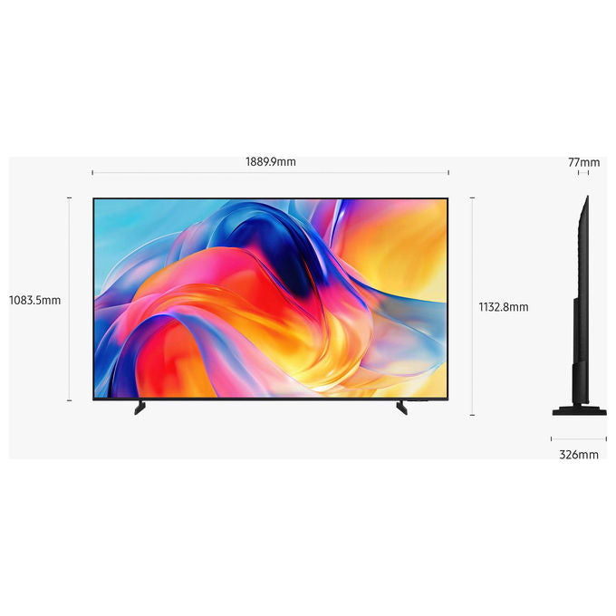 Samsung UE85M70HAUXZT Smart TV Mini LED 4K 85'' HDR10+ Vision AI Tizen VRR colore Nero Titanio