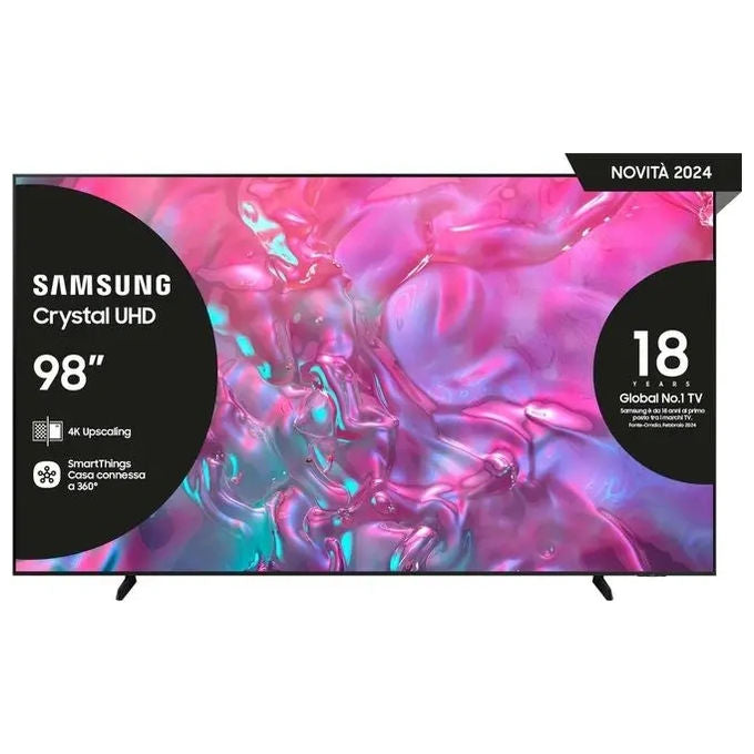 Samsung UE98DU9070UXZT Crystal UHD Smart TV 98'' 4K LED Tizen Motion Xcelerator 120Hz OTS Lite HDR10+ colore Nero