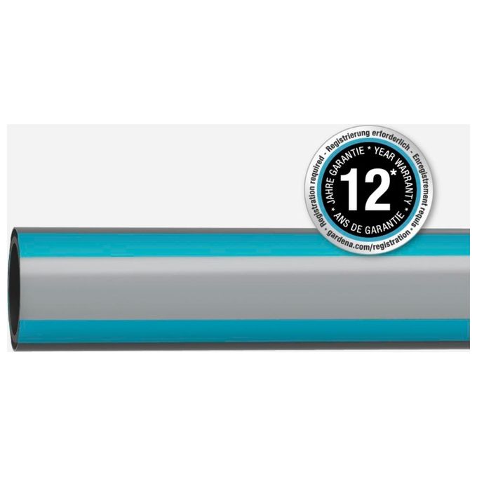 Gardena 18022 Classic Tubo da Giardino 19 mm 20 m PVC 22 bar Resistente UV colore Grigio Blu