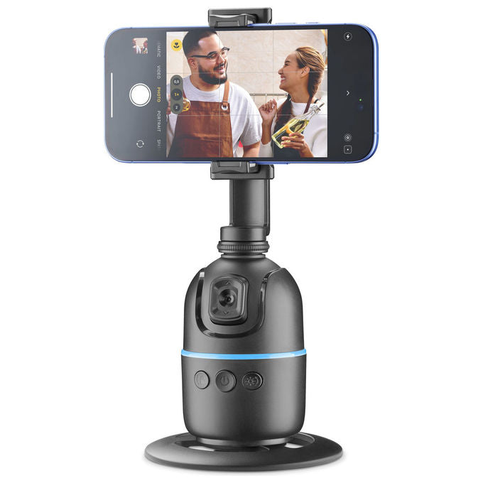 Cellularline Facecam, Supporto Telefono con Riconoscimento Automatico del Volto, Nero