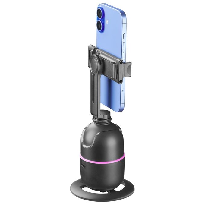 Cellularline Facecam, Supporto Telefono con Riconoscimento Automatico del Volto, Nero