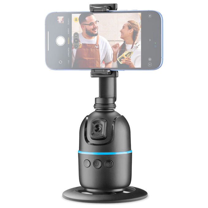Cellularline Facecam, Supporto Telefono con Riconoscimento Automatico del Volto, Nero