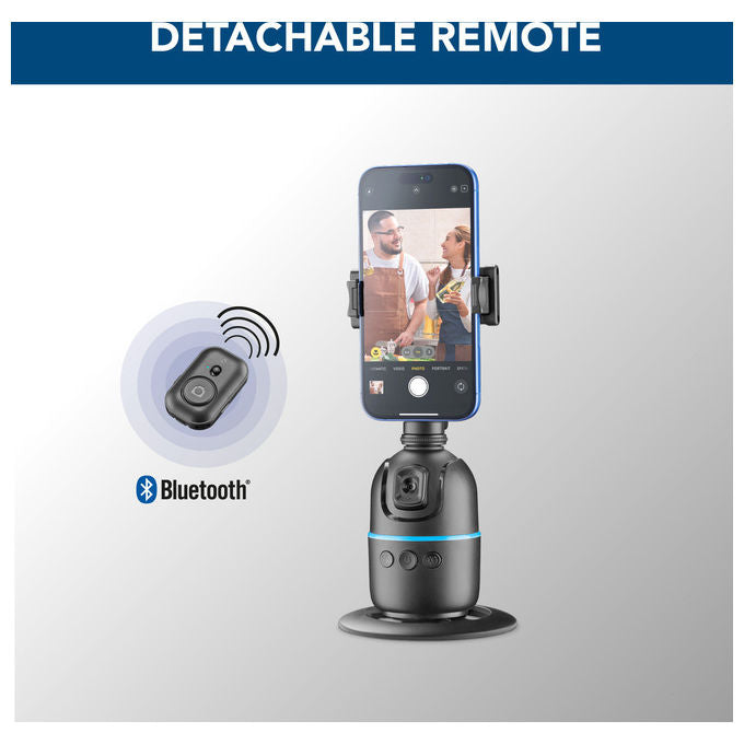 Cellularline Facecam, Supporto Telefono con Riconoscimento Automatico del Volto, Nero