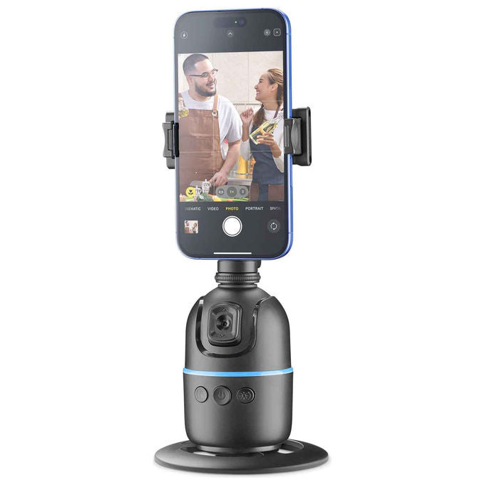 Cellularline Facecam, Supporto Telefono con Riconoscimento Automatico del Volto, Nero