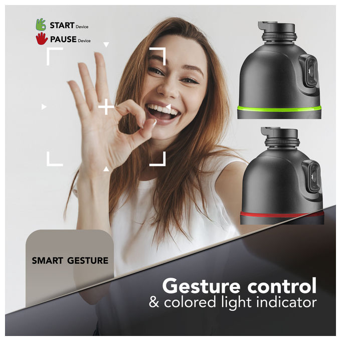 Cellularline Facecam, Supporto Telefono con Riconoscimento Automatico del Volto, Nero