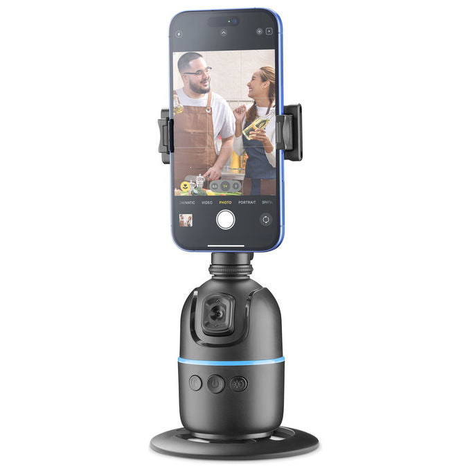 Cellularline Facecam, Supporto Telefono con Riconoscimento Automatico del Volto, Nero