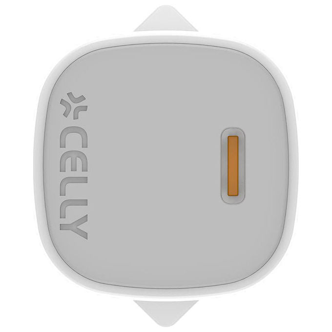 Celly Caricabatterie da Rete GaN 45W USB-C, Colore Bianco