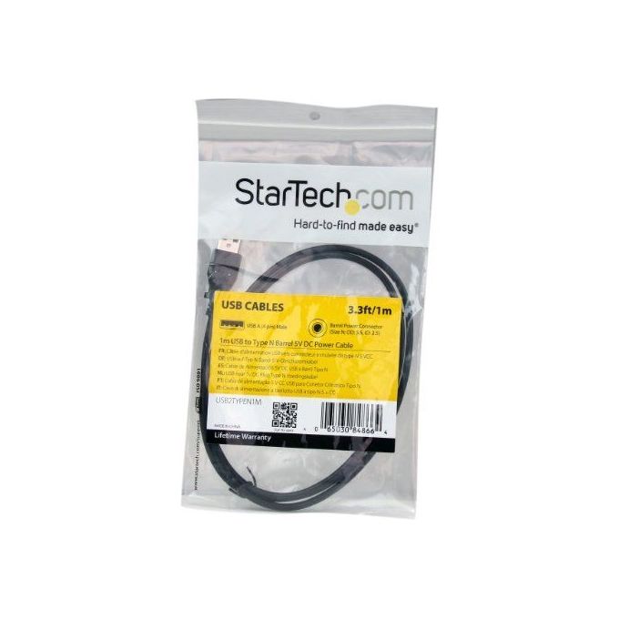 StarTech Cavo di alimentazione USB a barilotto tipo N 1 m 5 V CC - USB A a CC 5,5 mm