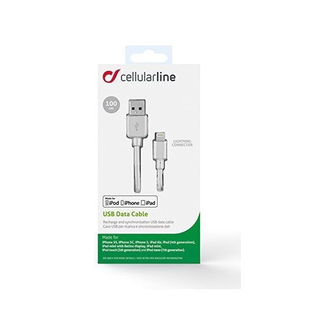 Cellular Line Power Cable Cavo Lightning per ricarica e trasferimento dati 1,2mt Bianco