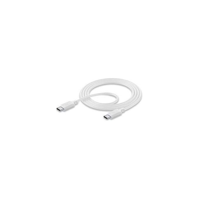 Cellular Line Power Cable Cavo USB-C to USB-C per ricarica e trasferimento dati 1,2mt Bianco