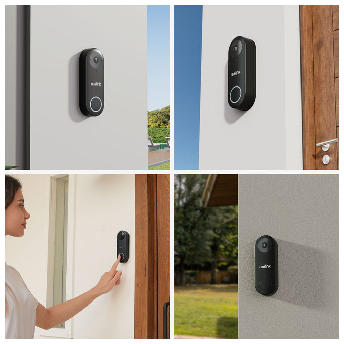 Reolink D340W Campanello Video WiFi 5MP con Rilevamento Umano Audio Bidirezionale MicroSD fino a 256 GB 802.11a-b-g-n colore Bianco