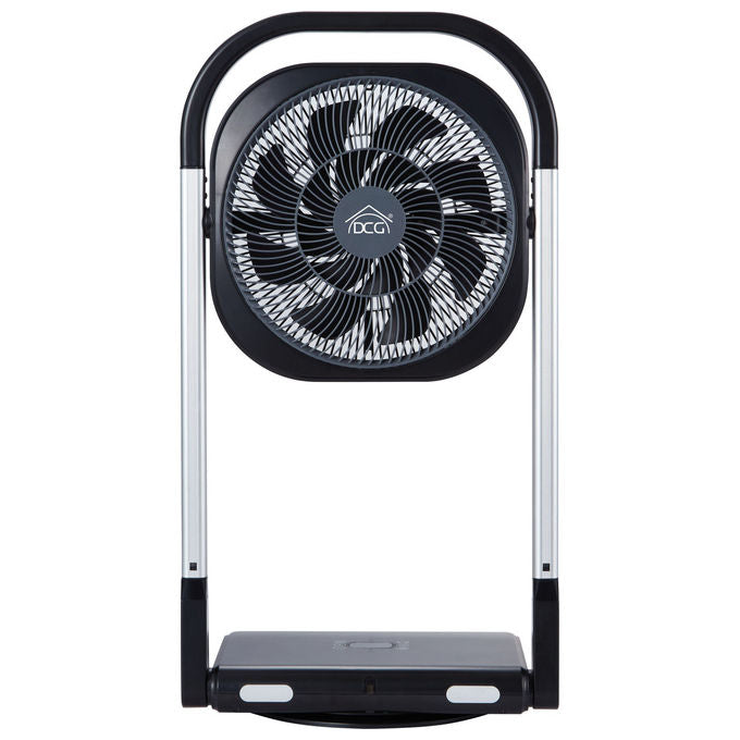 DCG VE1605TT Ventilatore Telescopico Pieghevole 16 Pale 8 Velocita' Timer 8 Ore Telecomando Angolazione 180° Oscillazione Regolabile colore Nero