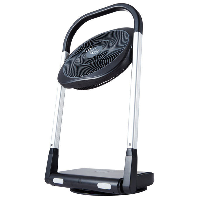DCG VE1605TT Ventilatore Telescopico Pieghevole 16 Pale 8 Velocita' Timer 8 Ore Telecomando Angolazione 180° Oscillazione Regolabile colore Nero