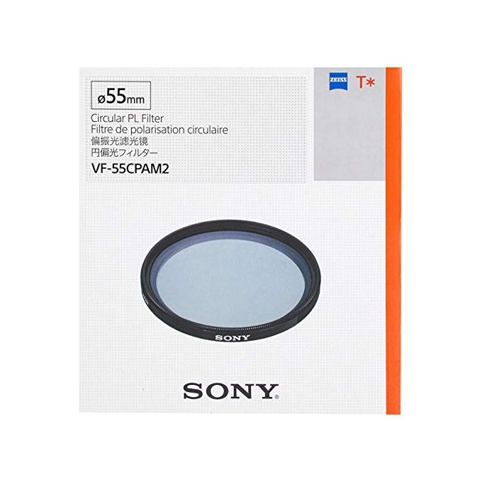 Sony VF55CPAM2.SYH Filtro Polarizzatore Circolare 55 mm con Rivestimento ZEISS T* Design Sottile Antivignettatura colore Nero