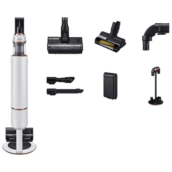 Samsung VS20B95823W BESPOKE Jet Plus Pet Aspirapolvere a bastone Senza Fili Multiciclonica 0.5 L 210 W 60 min 86 dB colore Bianco Nero