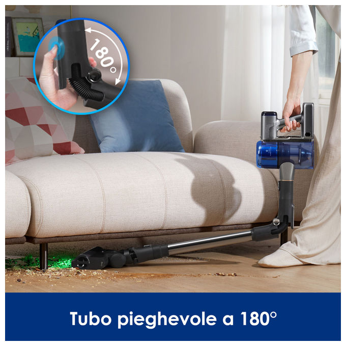 Tineco PURE ONE S70 Scopa Elettrica Senza Fili 500 W 200 AW Filtro HEPA colore Grigio