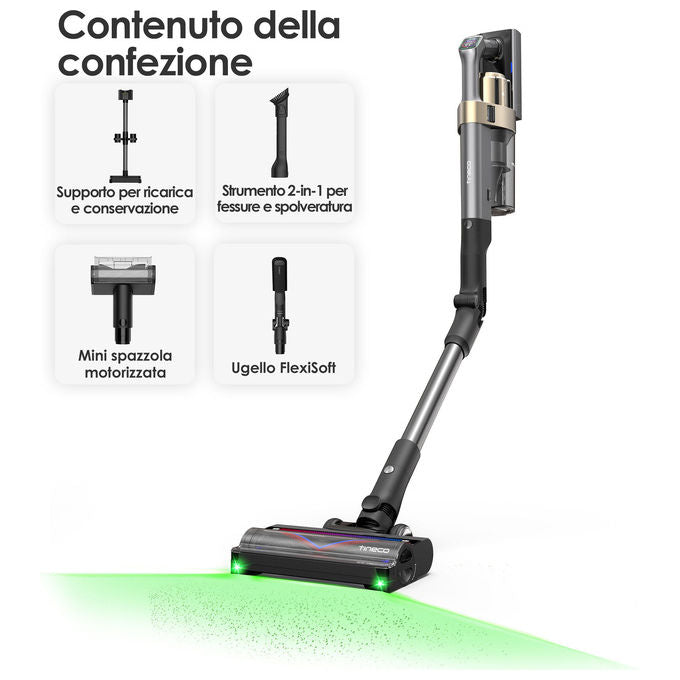Tineco PURE ONE A90S aspirapolvere senza filo, 270AW, autonomia 105 min, spazzola 3DSense Master, filtro HEPA, per peli di animali