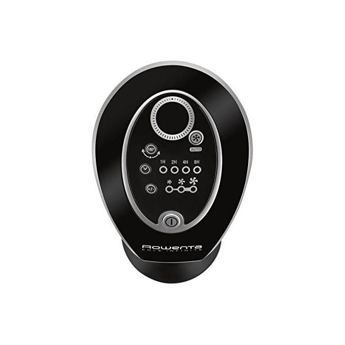 Rowenta VU6670 Eole Infinite Ventilatore a Torre con Oscillazione a 180 Gradi 3 Velocita' Timer 8h e Spegnimento Automatico in Nero