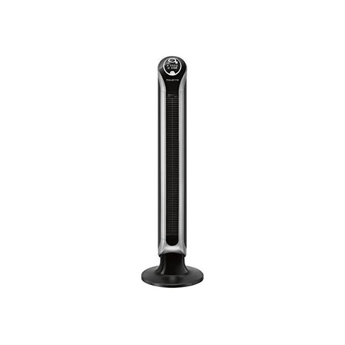 Rowenta VU6670 Eole Infinite Ventilatore a Torre con Oscillazione a 180 Gradi 3 Velocita' Timer 8h e Spegnimento Automatico in Nero