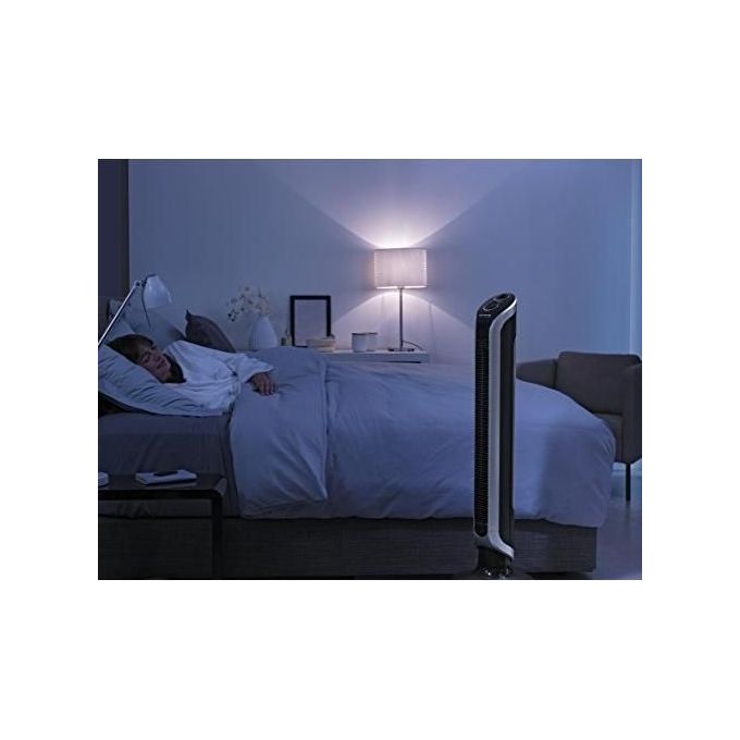 Rowenta VU6670 Eole Infinite Ventilatore a Torre con Oscillazione a 180 Gradi 3 Velocita' Timer 8h e Spegnimento Automatico in Nero