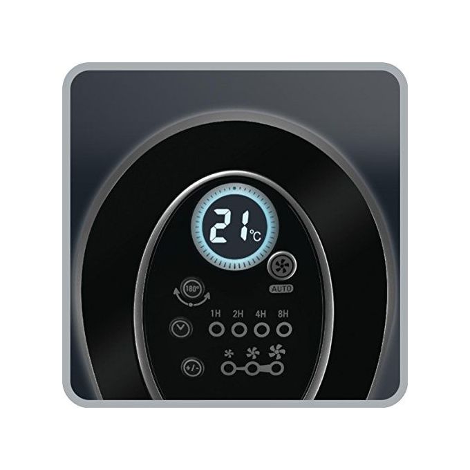 Rowenta VU6670 Eole Infinite Ventilatore a Torre con Oscillazione a 180 Gradi 3 Velocita' Timer 8h e Spegnimento Automatico in Nero