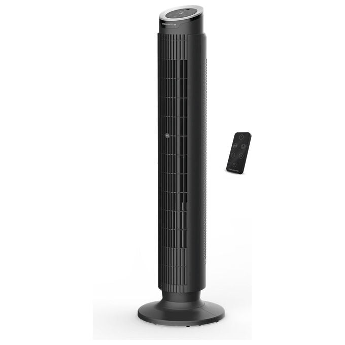 Rowenta VU7020F0 Eole Silence Force Ventilatore a Torre 22 dB 8 velocita' oscillazione 90° 1902 m³-h telecomando colore Nero
