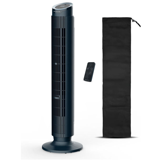 Rowenta VU7050F0 Eole Silence Force Ventilatore a Torre 12 Velocita' 20 dB 2440 m³-h Telecomando Oscillazione Automatica colore Blu scuro