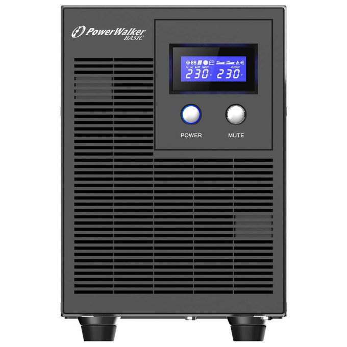 PowerWalker W127382413 Basic VI 3000 STL Gruppo di continuita' Line-Interattivo 3000 VA 1800 W 4 Prese AC Uscita Schuko Display LCD USB HID AVR colore Nero