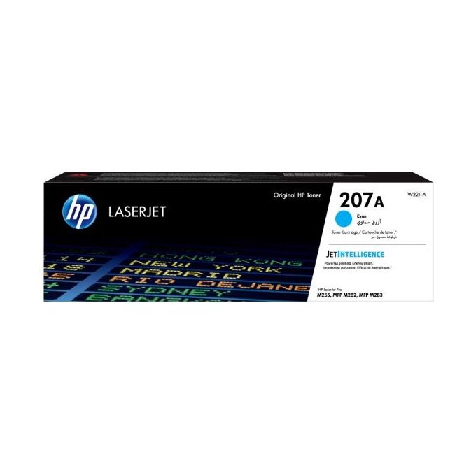HP W2211A 207A Toner Originale Laser 1250 pagine per Color LaserJet Pro M255 M282 M283 colore Ciano