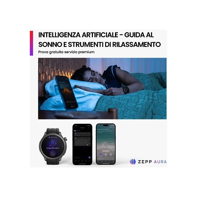 Amazfit A2286 Balance Smartwatch 1.5'' AMOLED 46mm GPS NFC Chiamate Bluetooth 14 giorni batteria colore Grigio
