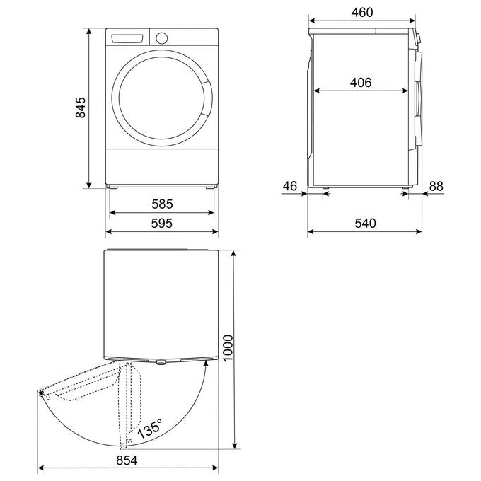Smeg W3094A10 Lavatrice Frontale 9 Kg 1400 rpm Classe A Inverter Vapore Anti Allergy (85x60x58 cm) colore Bianco