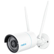 Reolink W320 Telecamera di Sicurezza IP WiFi Dual Band 5MP Esterno IP67 Visione Notturna 30m Rilevamento Persone Veicoli Slot MicroSD 256GB colore Bianco