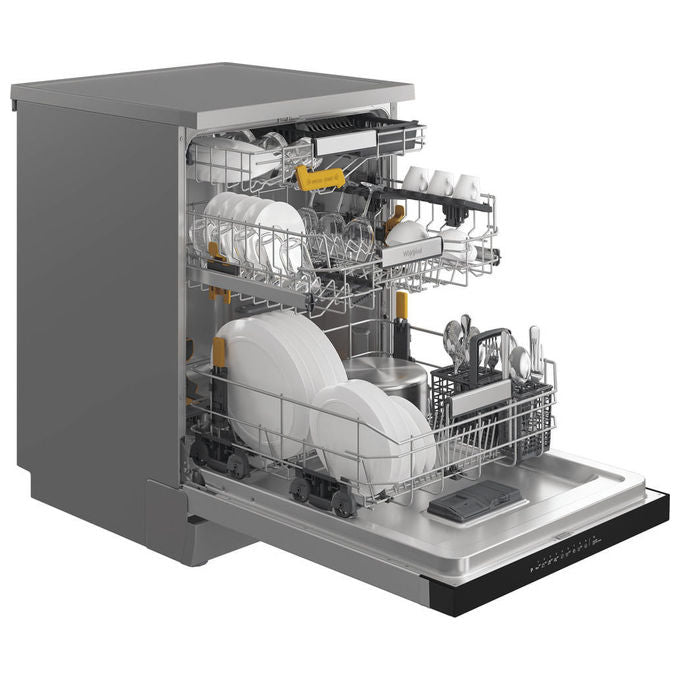 Whirlpool W8F HS61X Lavastoviglie A libera installazione 15 coperti Classe A 41 dB 8 programmi AquaStop (85x60x59 cm) colore Inox