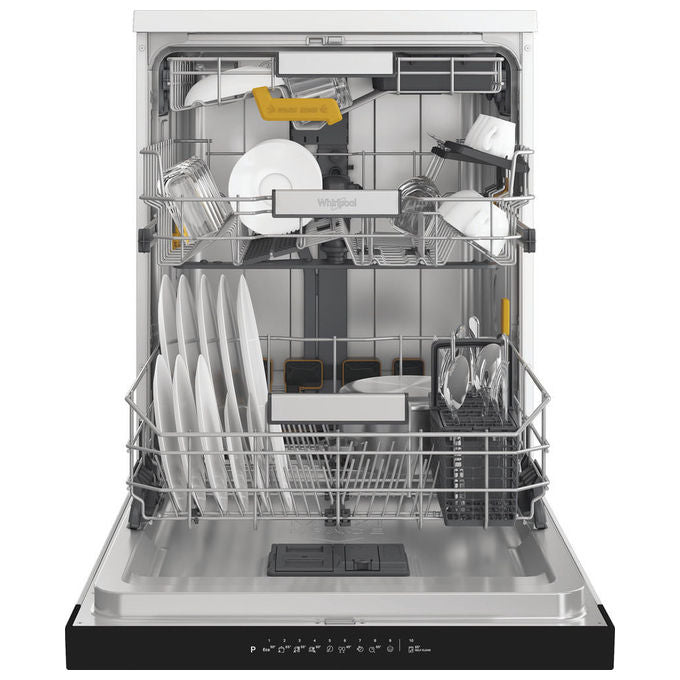 Whirlpool W8F HS61X Lavastoviglie A libera installazione 15 coperti Classe A 41 dB 8 programmi AquaStop (85x60x59 cm) colore Inox