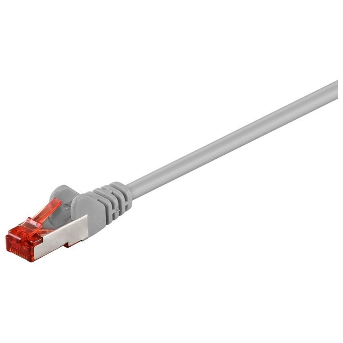 Goobay Cavo rete s-ftp categoria 6 doppia schermatura lsoh colore grigio 0.25 mt