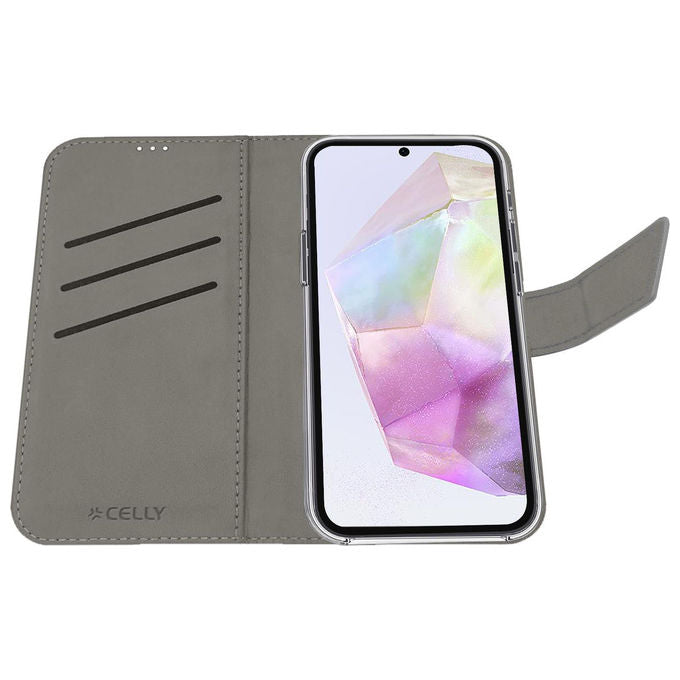 Celly WALLY1118 Wally Custodia a Libro Portafoglio Samsung Galaxy A36 5G Similpelle Chiusura Magnetica Slot Carte Funzione Stand colore Nero