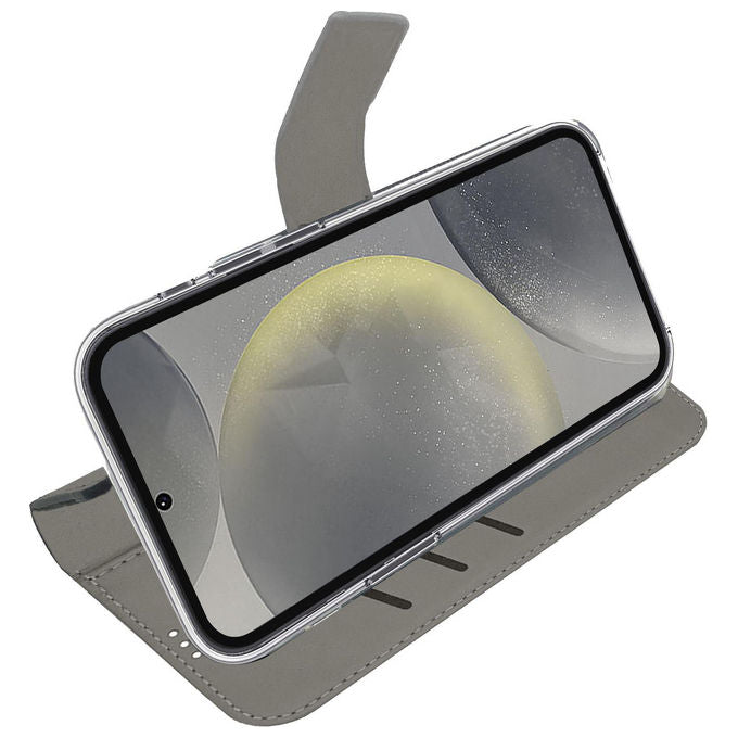 Celly WALLY1120 Wally Custodia a Libro per Samsung Galaxy S25 5G Similpelle Chiusura Magnetica 3 Slot Carte Funzione Stand colore Nero
