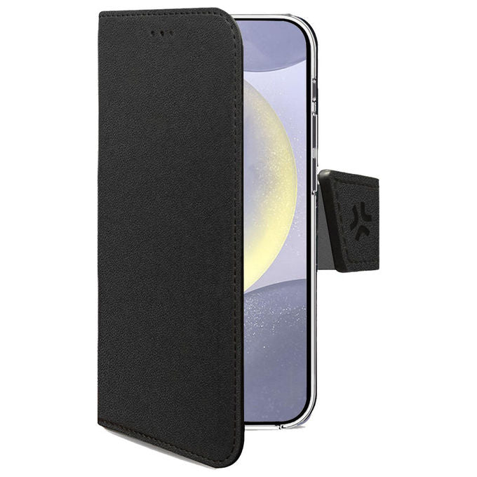 Celly Wally Custodia a Libro Nera per Samsung Galaxy S25+ 5G
