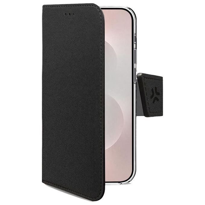 Celly Wally custodia a portafoglio nera per Samsung Galaxy S25 Edge