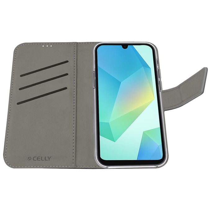 Celly Wally Custodia a Portafoglio per Samsung Galaxy A17 5G Nera