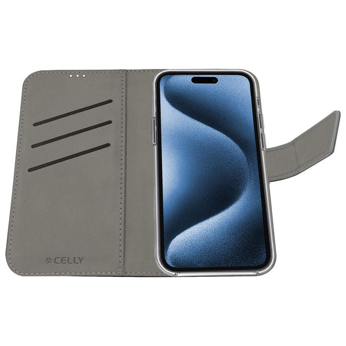 Celly Wally Custodia a Libro Nera per Apple iPhone 17 Pro