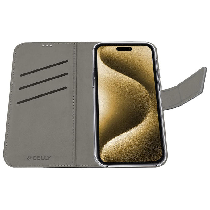 Celly Wally custodia a libro nera per Apple iPhone 17 Pro Max