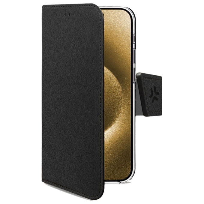 Celly Custodia Portafoglio Similpelle Nera per Smartphone