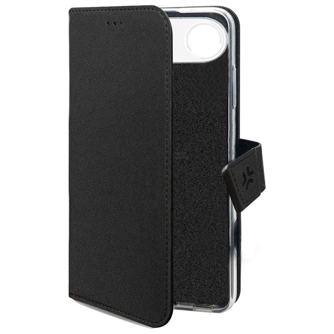 Celly Custodia Portafoglio Similpelle Nera per Smartphone