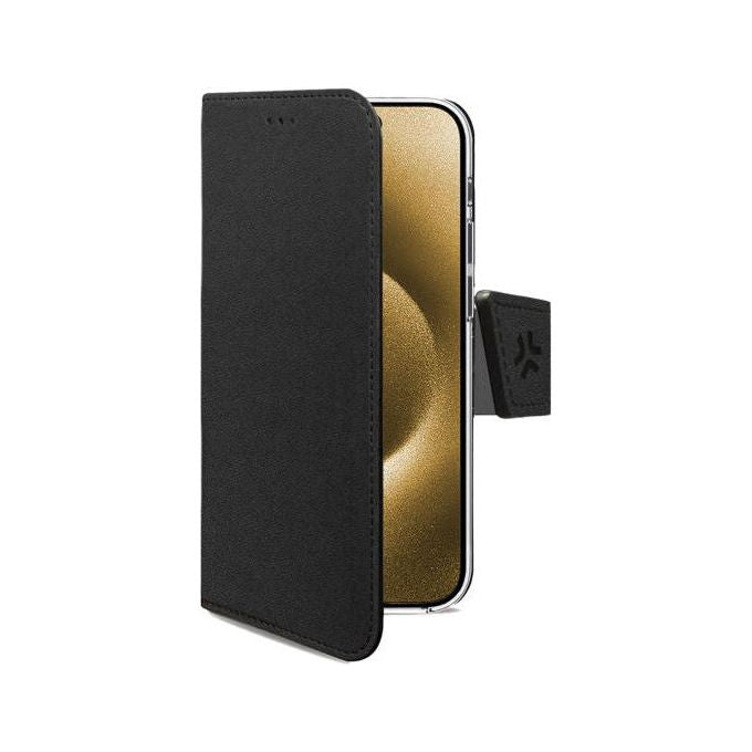 Celly Wallymag custodia a portafoglio in similpelle nera per iPhone Air