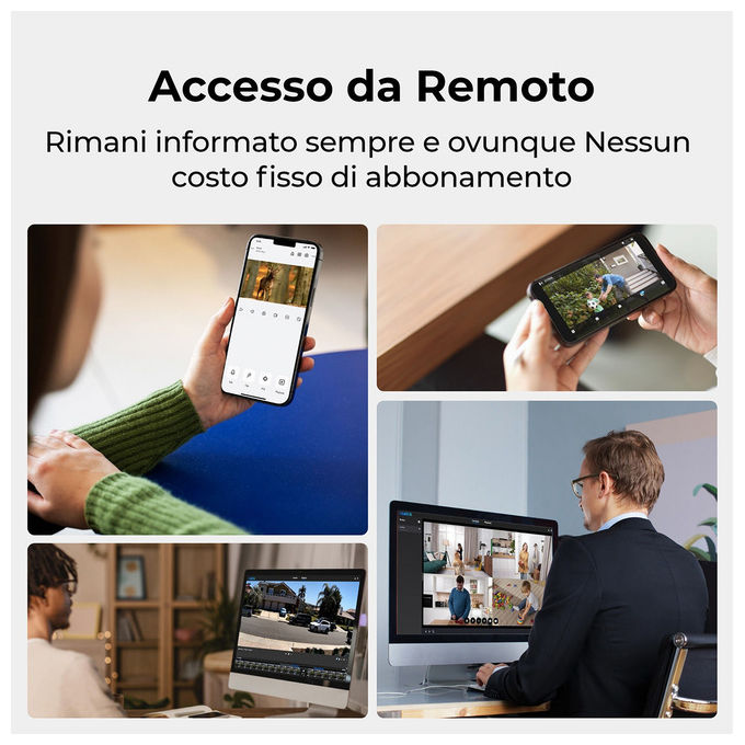 Reolink E331 telecamera IP Wi-Fi 2K per interni, pan tilt motorizzato, 5 MP, visione notturna, audio bidirezionale, microSD