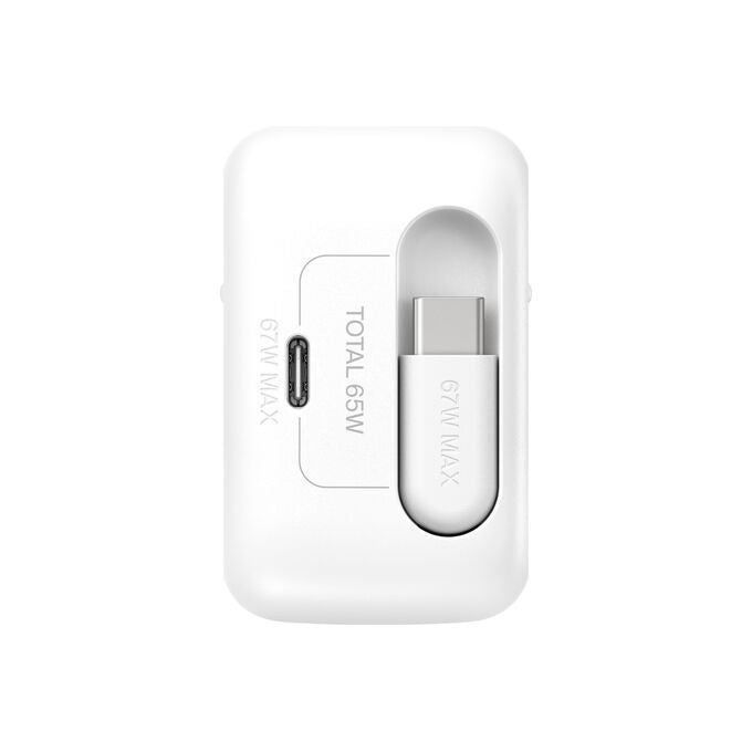 Belkin WCH022KQWH UltraCharge Adattatore settore con cavo retrattile 67 W Fast Charge 2 USB-C colore Bianco